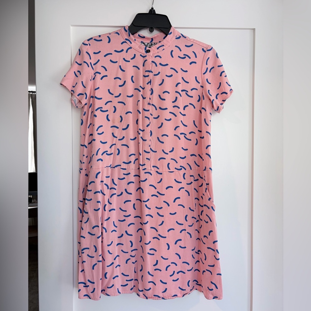 Dusen Dusen Pink & Blue Squiggle Dress